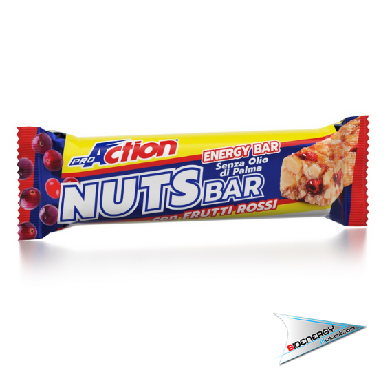 Pro Action-NUTS BAR (Conf. 30 barrette da 30 gr)   Frutti Rossi  